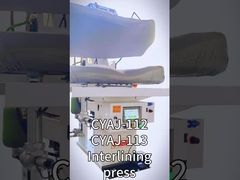 ブレーザースーツジャケット プレス機を押す